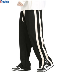 Breathable Drawstring Man Trouser Side <b>Strips</b> Plain Dyed New Design Men Trousers for Adult OEM Services Made in High Quality - Product Image 1