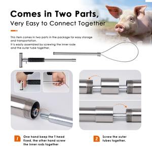 Nuevo Dispositivo de Captura de Cerdos de Acero Inoxidable con Cable de Alambre de Gran Grosor, Dispositivo de Tracción de Larga Distancia para Cerdos, Fijación Baording, 33 Pulgadas - Product Image 5