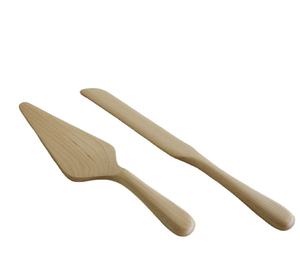 Juego de Servidores de Pastel de Madera Clásicos Hechos a Mano, Madera Natural Ecológica, Utensilios para Cortar Pastel para Bodas, Uso en Panaderías y Restaurantes - Product Image 5