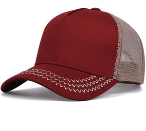 Casquettes de camionneur en toile 5 panneaux les plus vendues, broderie personnalisée, casquette de qualité supérieure, unisexe, style streetwear estival - Product Image 1