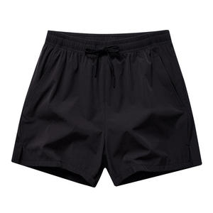 Men's Solid Color Quick Dry Shorts Mid Waist Drawstring Casual Style 100% Polyester Short Length - Product Image 1