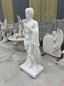 <span class=keywords><strong>Escultura</strong></span> Clásica Masculina de Mármol Blanco para Exteriores con Cáliz, Diseño Personalizado, Moldes para Esculturas de Jardín <span class=keywords><strong>en</strong></span> Venta - Product Image 3