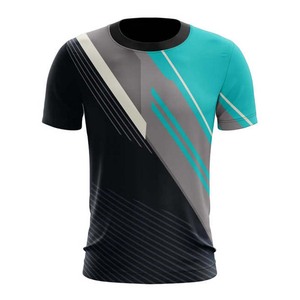 Camiseta ELIXE SPORTS para Hombre, Corte Regular, Transpirable, de Secado Rápido, Cuello Redondo, Estampado Digital Sólido en la Parte Delantera, Poliéster/Algodón, Tallas Grandes - Product Image 1