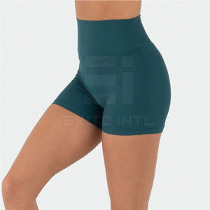 Women's High Quality Breathable Mid Waist <b>Yoga</b> <b>Shorts</b> with Quick Dry & Windproof Features Elastic Waist Pakistan Made - Product Image 3