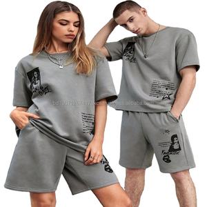 Ensemble 2 pièces T-shirt et pantalon décontracté en coton pour homme, collection été, marque populaire 0708, vente en gros, pour activités de plein air, fabriqué au Bangladesh - Product Image 2