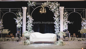 South Asian Wedding Stage Decor Metal Arches Moroccan Wedding Stage Metal <b>Frames</b> Golden Metal Panels For Wedding Stage Decor USA - Product Image 6