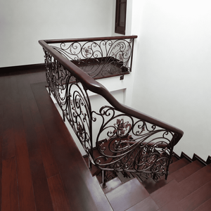 Rampe d'escalier murale en fer forgé de style victorien européen, résistante à la rouille, facile à assembler pour les hôtels - Product Image 6