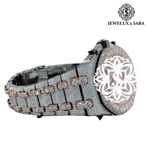 Reloj de Lujo con Diamantes Moissanite Estilo Hip Hop para Hombre, Ideal para Uso Diario, Discotecas y Estilo de Celebridad - Product Image 3