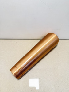 Premium Brushed Pure Copper Water Bottle Seamless Drinkware Satin Finish Copper Flask Tapered Sports Bottle with Flush Cap - Product Image 2