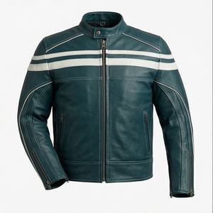 Chaqueta de Motociclista de Cuero Genuino para Hombre de la Mejor Calidad, Nueva Colección de Invierno, Chaquetas de Motocicleta con Protecciones Desmontables Personalizadas - Product Image 1