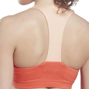 Soutien-gorge de sport Diamond Fit pour femme, dos nageur, orange uni, maintien moyen, respirant, en Spandex et Polyester, col rond, OEM - Product Image 6
