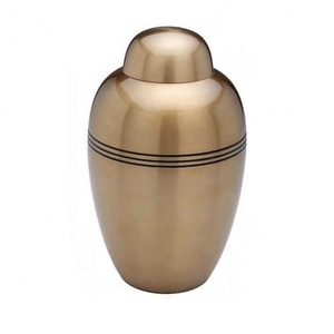 โกศสำหรับงานศพของมนุษย์ทำจากทองเหลืองรูปทรงขี้เถ้าแกะสลักดีไซน์ทันสมัย - Product Image 3