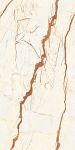 Carrelage mural et de sol en porcelaine Imperial Gold Endless 60x120 CM, finition mate polie, résistant aux acides et à l'usure, pour intérieur - Product Image 6