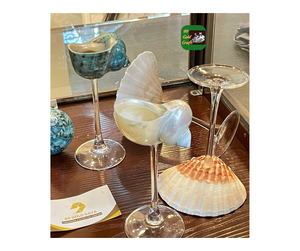 Gold Seashell Red Wine Glass Reusable Eco-Friendly Martini Cup Polished Glass Bar Wedding Decoration Ocean Style Seashell Glass - Product Image 5
