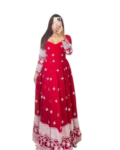 传统服装anarkali Kurtis巴基斯坦女性传统服装Pathani连衣裙2024最新设计批发ODM