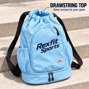 Mochila Deportiva Personalizada con Bolsillo Lateral de Malla, Bolsillo Frontal Inferior con Cremallera y Cierre Superior Práctico para Almacenamiento Deportivo - Product Image 6