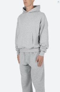 Sweat à capuche lavable pour homme, style streetwear, sans cordon, vintage, double couche, effet vieilli, 100% coton molletonné 300g, respirant, en promotion - Product Image 3