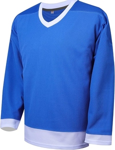 Jersey de Hockey sobre Hielo Azul Rey Personalizado para Hombre - Cuello en V, Manga Larga, Uniforme Deportivo para Equipo, Venta al Por Mayor - Product Image 1