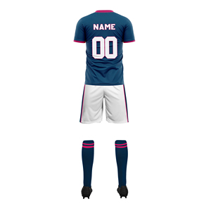 Uniforme de Fútbol Personalizado al por Mayor con Nombre y Logotipo, 100% Poliéster, Unisex, para Entrenamiento, Sublimado, Servicio OEM, Manga Corta, Estampado - Product Image 4