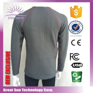 Washable Warm and Safe Men <b>5V</b> 7.4V 12V Electric <b>Battery</b> Heated Shirt for Motorcycling Skiing Outdoor Sports - Product Image 4