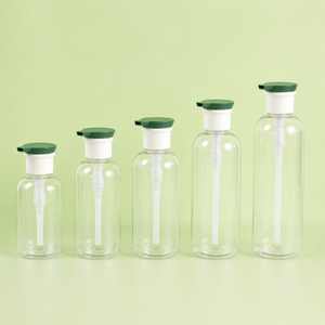 Botella Redonda de PETG con Bomba de Espuma, 100ml, 150ml, 200ml, 250ml, 300ml, Transparente, Verde, para Cuidado Personal, Fábrica en Vietnam - Product Image 1