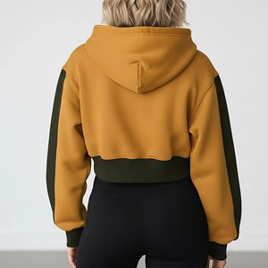 Sudadera con Capucha de Invierno para Mujer, Diseño Personalizado OEM ODM con Logotipo Impreso, Color Sólido, Estilo Corto, Tallas Grandes, Moda Urbana - Product Image 2