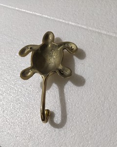 ตะขอติดผนังแบบถอดได้ทำจากทองเหลืองรูปเต่าผิวแบบโบราณ - Product Image 3