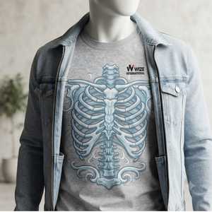 Camisetas de Hombre con Estampado de Esqueleto, Cuello Redondo, 100% Poliéster, Talla Grande, Antiarrugas, Impresión Digital - Product Image 4