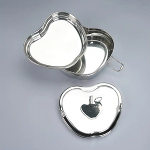 Luxury <b>Adult</b> Stainless Steel <b>Lunch</b> <b>Box</b> 2 Compartments Leak Proof High Quality Metal Easy to Carry Lightweight Lower Price - Product Image 1