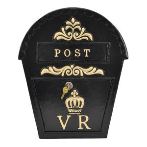 Black Coated Metal Dropbox Mailbox For Home Wall Mount Weatherproof Vintage Letter <b>Box</b> For Christmas Events Decoration For Home - Product Image 5