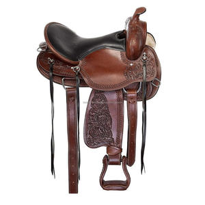 Ensemble de selle d'équitation Western Pleasure Trail en cuir véritable, élégant et confortable, fabriqué à la main, disponible avec un jeu de punaises en vrac - Product Image 2