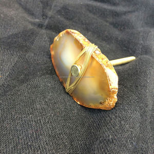 Manijas de armario de piedra de ágata pulida de alta calidad al por mayor perillas de piedra semipreciosa hechas a mano únicas artesanías de cristal únicas - Product Image 1