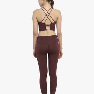 Elastic Waist Customizable Colors Women Yoga Set Yoga Set Women Custom Eco-Friendly Sportswear Front Logo for Fitness - Product Image 5