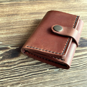 High Quality Genuine Leather Tri Fold <b>Wallet</b> Custom Logo <b>Men</b> Vintage Cowhide <b>Card</b> Holder Business <b>Wallet</b> LTW-0172 - Product Image 3