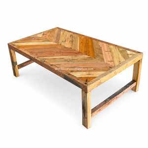 Handcrafted Durable Natural Arrow Design Rustic Wooden Coffee <b>Table</b> <b>Reclaimed</b> Boat Wood Antique Original Color Indoor Livingroom - Product Image 1