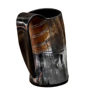 Mug en corne de buffle naturel, écologique et fait main, avec poignée, de haute qualité, pour bière, vin, hydromel, bière artisanale, verre à boire, Nouvel An, DIY, moderne, vierge - Product Image 5