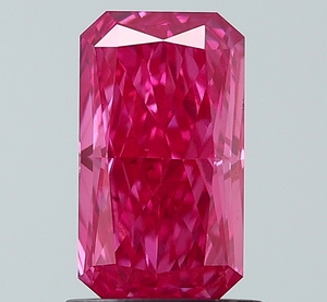 Diamant de laboratoire CVD rose vif fantaisie 1,35 ct VS1 taille radiant, non monté - Product Image 1