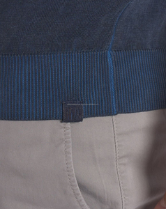 High Quality Custom Made Men's Solid Color Cotton <b>Polo</b> <b>Shirt</b> Short Sleeve Knitted Breathable Casual Style Regular Fit <b>Blue</b> - Product Image 6