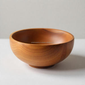 GrainVista Acacia <b>Wooden</b> <b>Bowl</b> Decorative Rustic Minimalist Design for Stylish Home Decor and Table Accents - Product Image 1