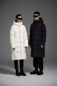 Long <b>Quilted</b> Winter Jacket With Detachable Hood Full Sleeves Zipper Closure Solid Color Polyester Shell Thick Warm Coat - Product Image 6
