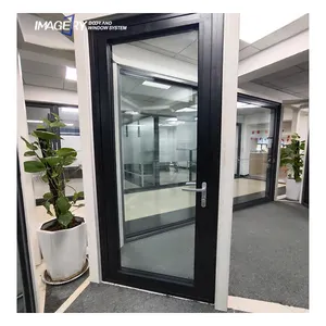 Pintu pencitraan pemecah panas aluminium desain terbaru pintu depan modern pintu casement aluminium eksterior terlaris