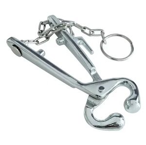 Premium Stainless Steel Bull Holder with <b>Chain</b> Veterinary Instrument for Large Animals Cattle Restraint Tool Farm Equipment - Product Image 3
