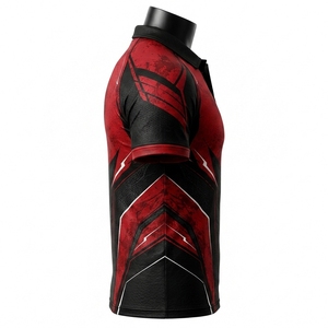Camiseta de Rugby Ligera, Transpirable, de Secado Rápido, Material de Poliéster, Tejido que Absorbe la Humedad, Ajuste Atlético Flexible, Duradera, Deportiva - Product Image 3