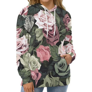 Sudadera con Capucha Personalizada de Invierno, Tejida en Felpa, con Estampado por Sublimación en la Parte Delantera, Transpirable, de Secado Rápido, para Mujer, OEM, Totalmente Digital - Product Image 1