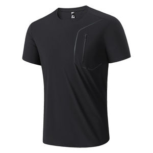 T-shirts pour hommes 100% coton, couleur unie, été, col rond, tee-shirt oversize, décontracté, respirant, haute qualité, manches courtes pour hommes - Product Image 5