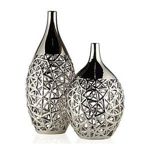 Jarrón de Flores de Aluminio Repujado Hecho a Mano, Diseño Art Deco, Pieza Decorativa Artística para el Hogar, para Sala de Estar y Decoración de Bodas - Product Image 1