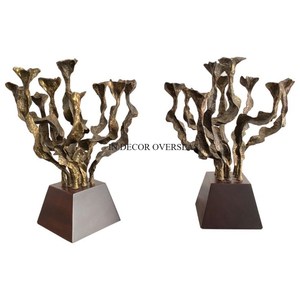 Prime Quality Handmade <b>Brass</b> Gold Color <b>Candlestick</b> <b>Holder</b> Set Of 3 Taper Candle <b>Holders</b> For Home Decoration In Lowest Price - Product Image 5