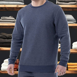 Sweat-shirt à capuche zippé quart pour homme, coupe classique, en coton uni, avec broderie en tissu, pull personnalisé pour l'hiver - Product Image 3