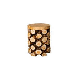 Taburete Único de Rama de Teca Rústica ARTERRA, Hecho a Mano con Artesanía Sólida, Belleza Orgánica para Hogar, Hotel, Apartamento, Villa, Almacén - Product Image 1