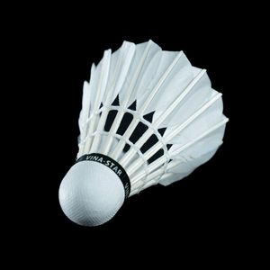VINA-STAR - Paquete de 12 Volantes Profesionales de Bádminton de Plumas de Ganso, 2 Capas, para Torneos y Entrenamiento, Alta Durabilidad, Corcho PU - Product Image 1